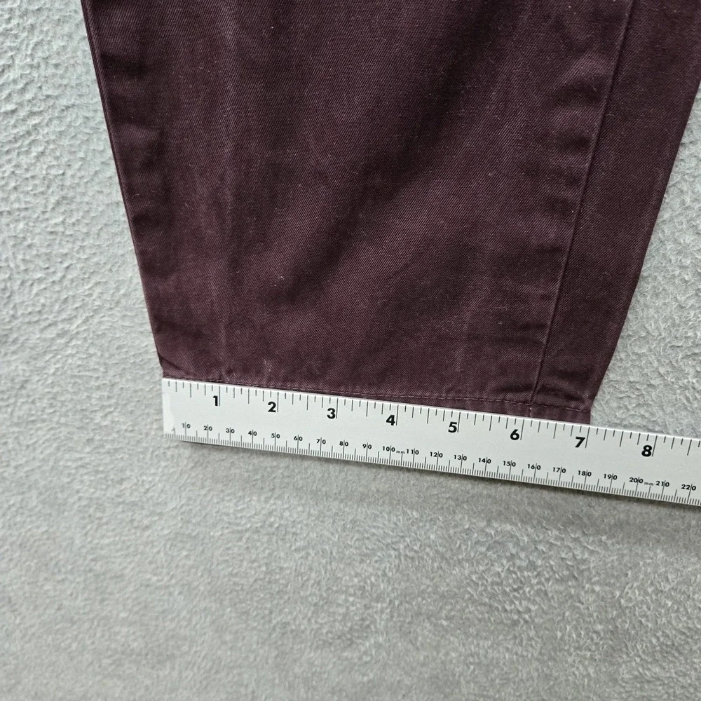 Banana Republic Men Pants 31X30 Burgundy Chino Twill Aiden‎ Button 28